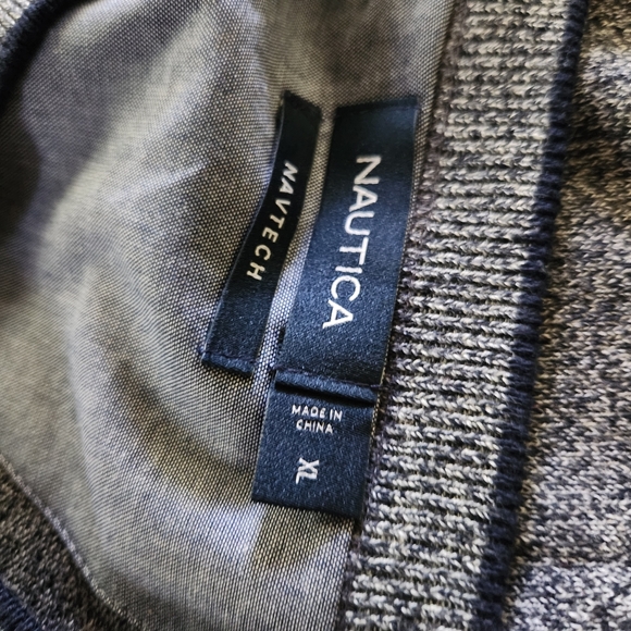 Nautica Gray Crewneck Sweater Soft Knit Casual - Picture 2 of 5
